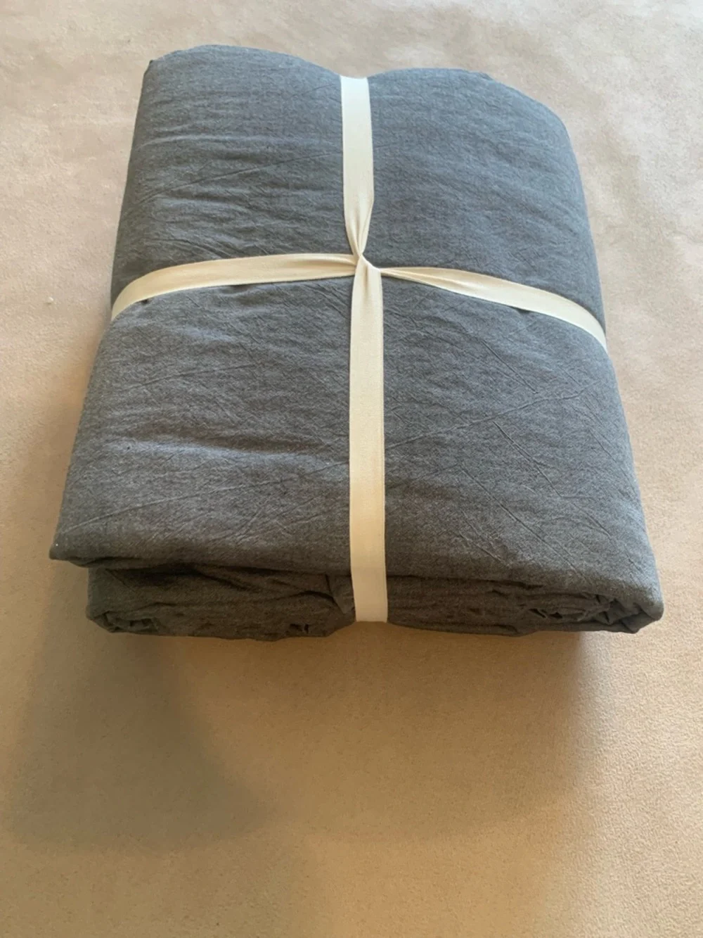 Gray Cotton Duvet Cover Set - NWT